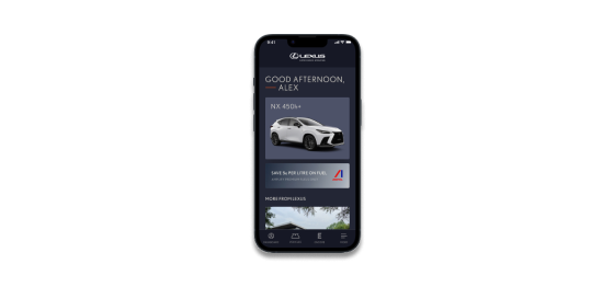 Lexus app screen
