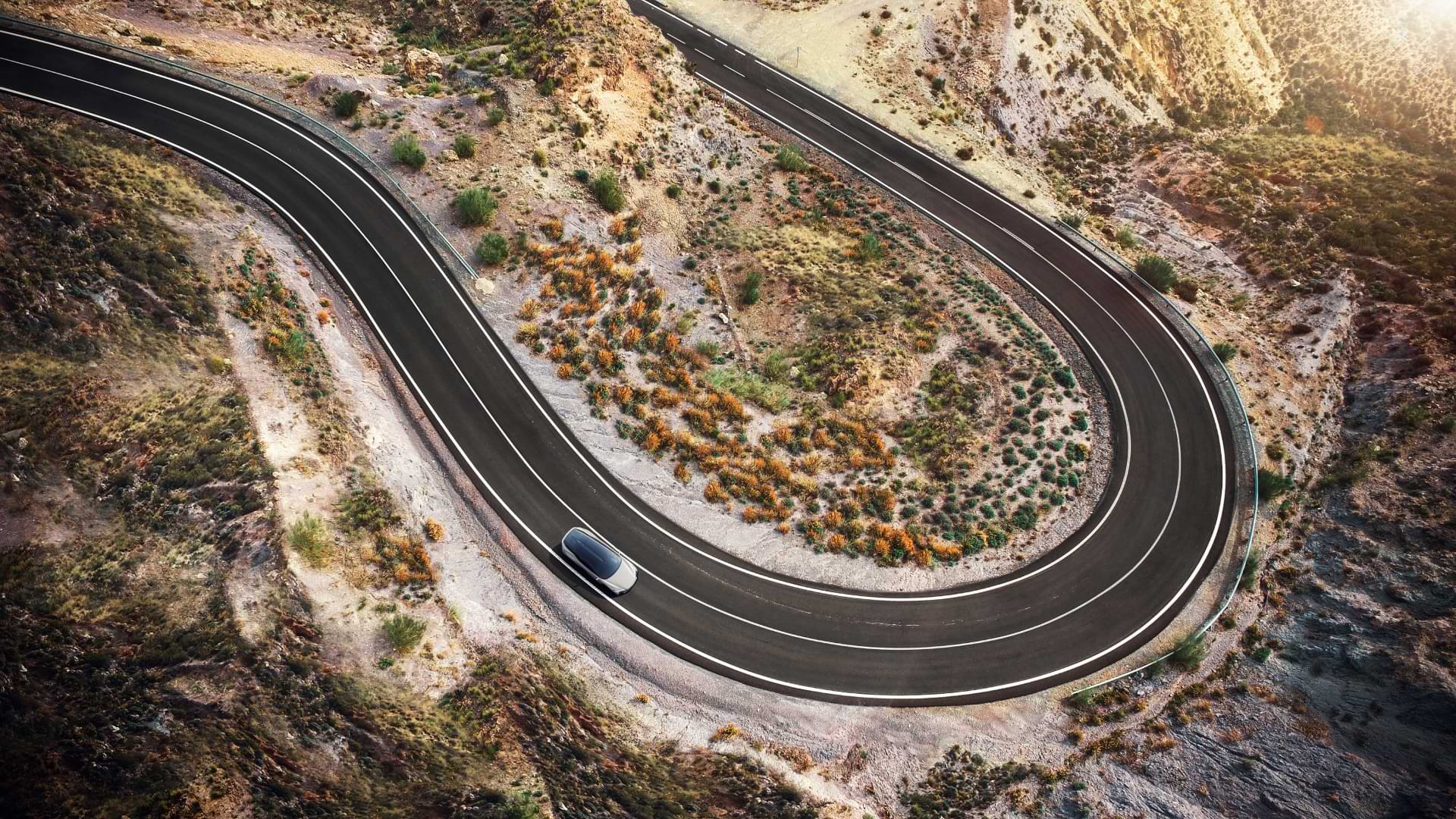 LF-Z concept vehicle drives around windy roads